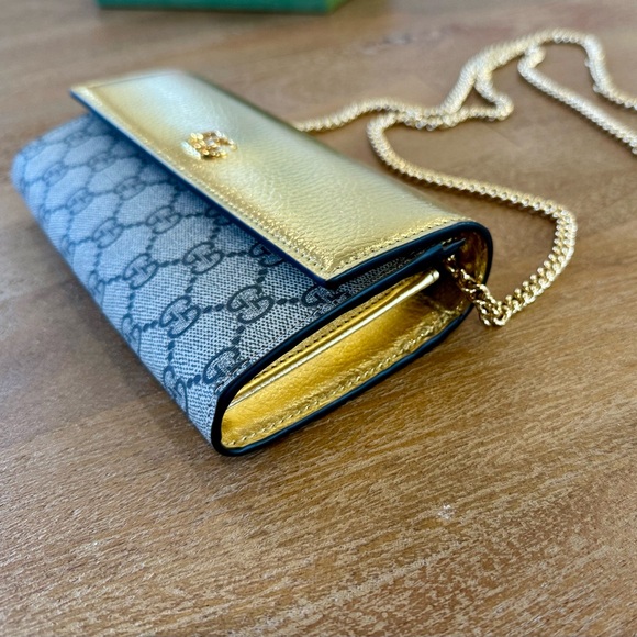 Gucci GG MARMONT BI-COLOR CHAIN WALLET - Picture 5 of 13